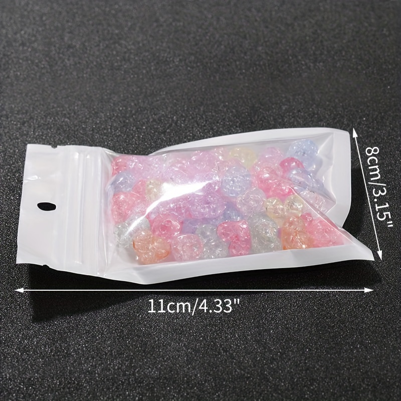 50pcs Colorful Acrylic Crackle Glass Pattern Beads for DIY Jewelry